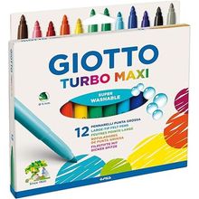Canetinha Hidrográfica Turbo Maxi com 12 Cores - Giotto