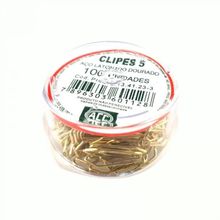 Clipes Mini N°5 Latonado Dourado 100 Unidades - ACC