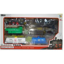 Trilho de Trem com Cabines a Pilha 18 PÇS N2441536 - Quanhe