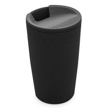 Copo de Fibra de Bambu com Tampa N2443577 Grafite - Quanhe