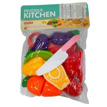 Conjunto Comidinha de Plástico Legumes 8 Peças - Quanhe