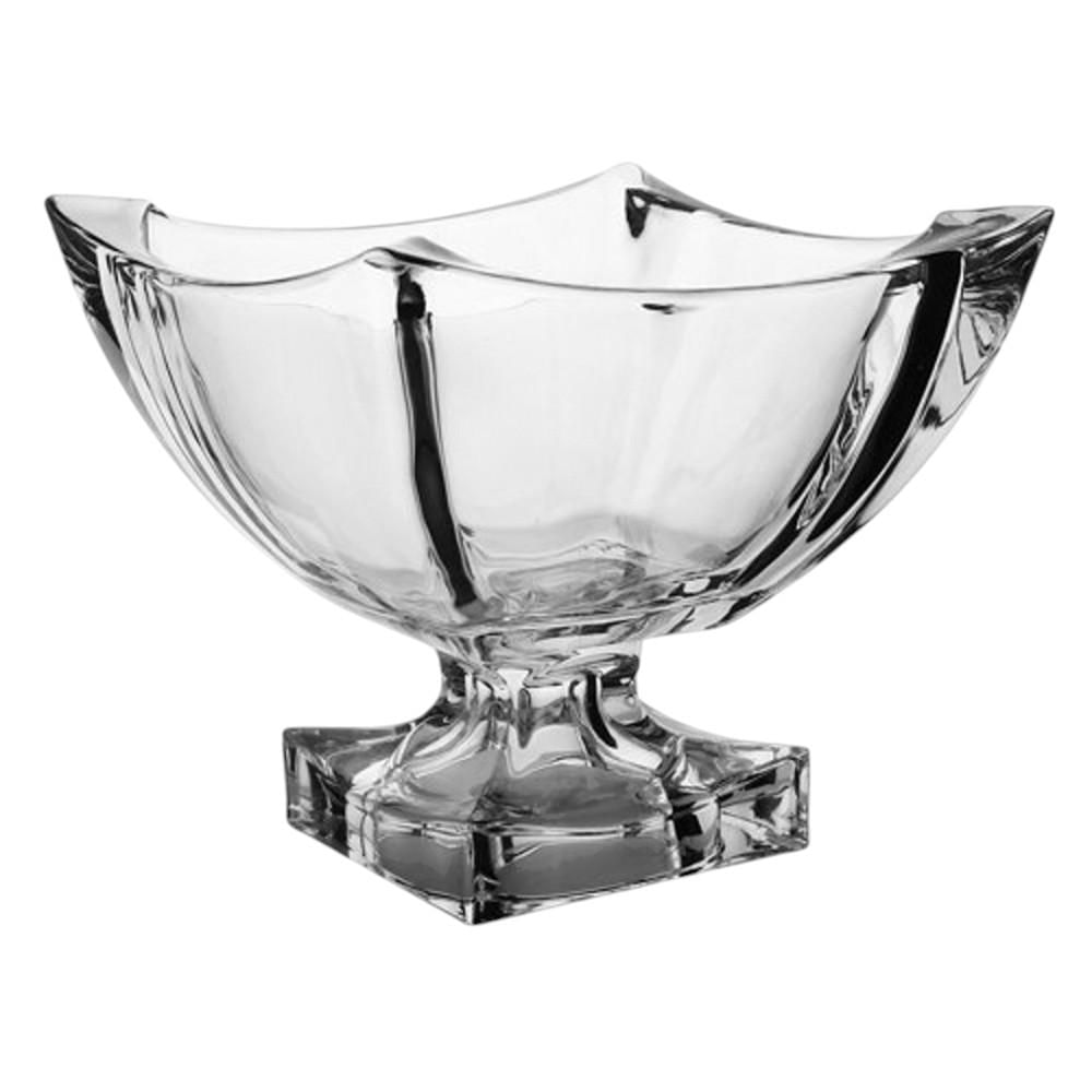 Centro de mesa em cristal com pé LHermitage Noble 20,8x18,5cm: Brilho e elegância para sua decoração