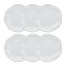 Jogo de 6 Pratos Rasos Oxford Ryo White 27,5cm Porcelana