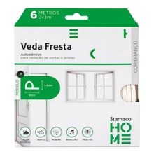 Borracha Vedação Branco Veda Fresta Adesiva Rolo 6m Modelo P Stamaco