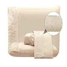 Jogo Lençol King Nuance Bordado Inglês 4pç 100% Poliéster - Perol