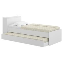 Bicama com Baú Embutido para Colchão 190cmx80cm Branca