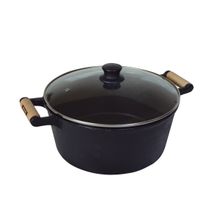 Caçarola de Ferro 2 Alças Com Tampa de Vidro - 7 Lt
