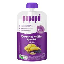 Papinha Orgânica Papapá Banana, Mirtilo & Quinoa 100g