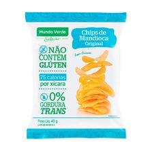 Chips de Mandioca sem Sal Mundo Verde 40g