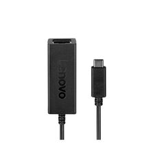 Adaptador USB-C Para Ethernet RJ-45 Lenovo 4X90S91831 Preto
