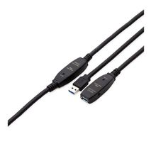 Cabo Extensor 15 Metros, USB 3.0 Macho Para USB 3.0 Femea Comtac, Amplificador Sinal Ativo, Preto, 2