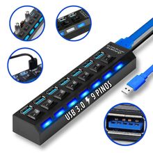 Hub Usb 3.0 7 Portas Extensão Rápida Pendrive Not HD Mouse Extensor USB Hub 4 portas Multiportas USB