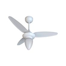 Ventilador de Teto Ventisol Wind Inverter para 1 lâmpada E27 até 20W com Controle Remoto - Branco