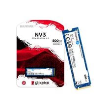 SSD Kingston NV3, 500 GB, M.2 2280, PCIe 4.0 x4, NVMe, Leitura: 5000 MB/s, Gravacao: 3000 MB/s, Azul