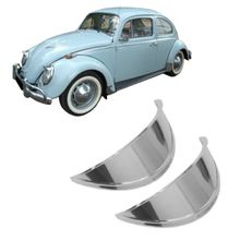 Pestana Cromada Do Farol Volkswagen Fusca 73 À 86 Sobrancelhas Par