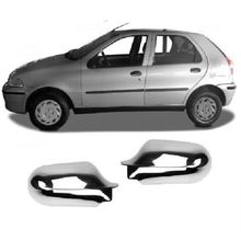 Aplique Cromado Capa Retrovisor Fiat Pálio 2000/2004 Uno Fire 2006/2010 Par