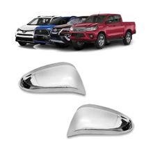Aplique Cromado Capa Retrovisor Toyota Hilux RAV4 SW4 2016 à 2022 Corolla Cross 2021/22 Par