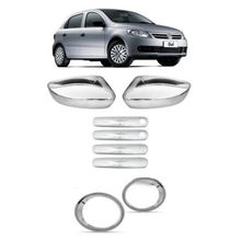 Kit Aplique Cromado Maçaneta Retrovisor Milha Volkswagen Gol G5 2008 à 2012