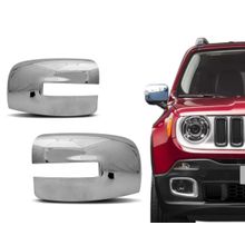 Jogo Aplique Capa Cromada Retrovisor Jeep Renegade 2021