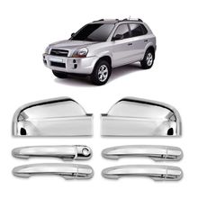 Kit Aplique Capa Cromada Maçanetas Retrovisor Tucson 2015