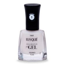 Esmalte Cremoso Risqué Diamond Gel Chá Branco 9,5ml