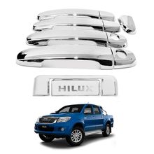 Kit Aplique Capa Cromada Maçaneta+tampa Traseira Hilux 2009