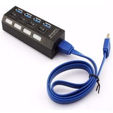 Hub Usb 3.0 Com 4 Portas High Speed 5 Gbps Com Teclas On/off