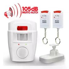 Kit Alarme Sem Fio Residencial Apt Comercial com 2 Controle Remoto