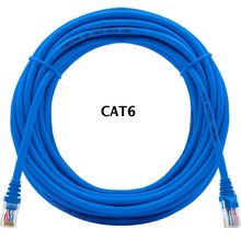 Cabo De Rede Plus Cable Pc Eth6e Patch Cord Cat6 Azul - 10 Metros