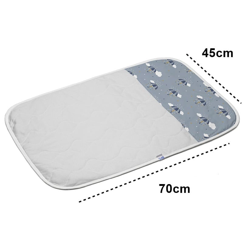 Encontraproduto.com.br - Trocador Tecebem Baby Malha Estampado Impermeável Zoe 45cmx70cm Azul