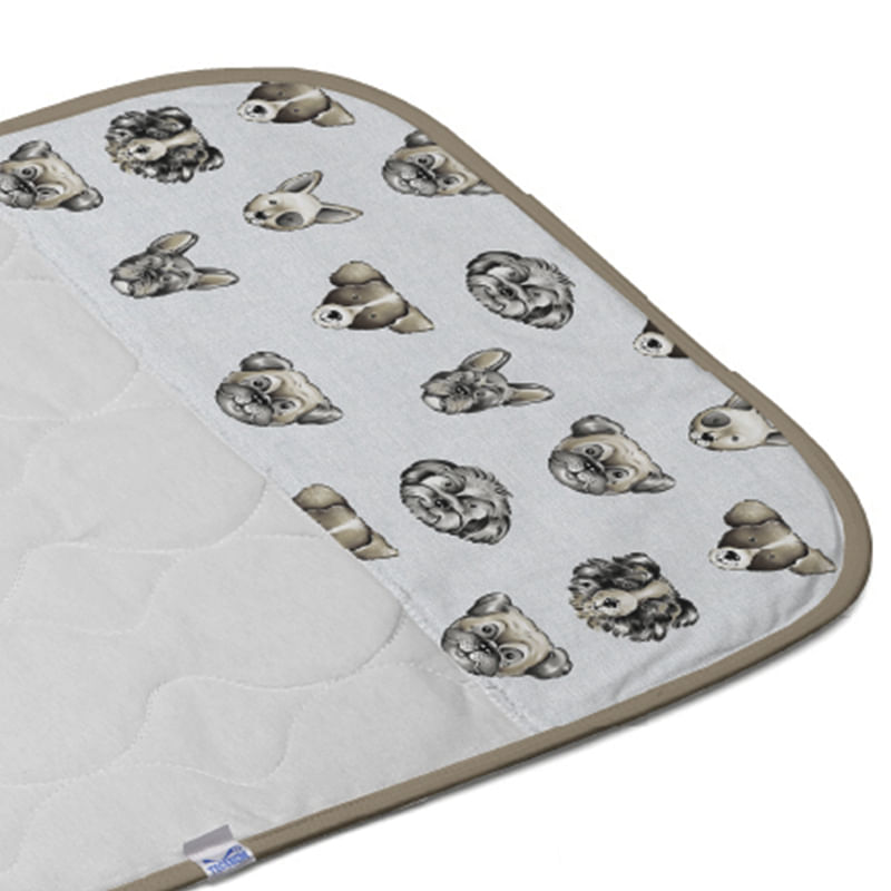 Encontraproduto.com.br - Trocador Tecebem Baby Malha Estampado Impermeável Agnes 45cmx70cm Bege