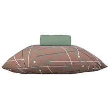 Jogo de Cama KazzaVip Solteiro Malha Mista 70% Algodão e 30% Poliéster Ouro Preto 2 Peças Verde