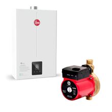 Kit Aquecedor 12 Litros GLP Bivolt + Bomba 120W 220V Rheem