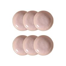 Conjunto de Pratos Fundos Porto Brasil Bio Litchi Rosa Claro 1,1 litros – 6 Peças