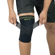 Joelheira De Termocompressão Com Cintas Cruzadas Mercur Preto G