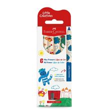Meu Primeiro Lápis de Cor Faber Castell Little Creatives Com 6 Cores + 1 Apontador