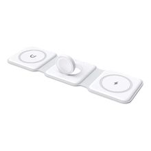 Carregador Sem Fio 3 em 1 Dobrável  Branco - Quanhe