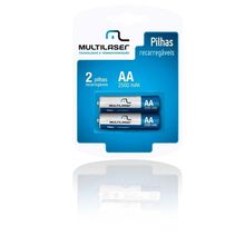 Pilha Recarregável AA 2500mAH c/ 2 Unid. CB053 - Multilaser