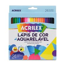 lapis de cor 24 cores aquarelavel - acrilex