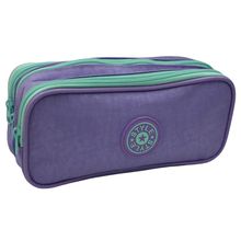 Estojo Multiuso Triplo c/ Ziper 2443863 Roxo - Quanhe