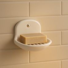 Saboneteira de Parede com Ventosa de Alta Pressão Branco Ideal para Azulejos