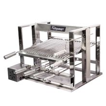 Churrasqueira Elevatória Fast Gourmet Com Kit Giratório Elétrico, 4 Espetos E Grelha Parrilha Egkg04