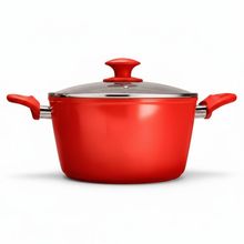 Caçarola Brinox Optima 20cm 2,1L revestimento cerâmico vermelha, alumínio 4,5mm e Indução, PFOA Free