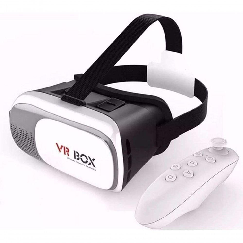 Óculos Vr Box Realidade Virtual 3D Android Ios Controle Bluetooth ...