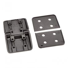 Dobradiça Dupla Externa Uso Geral Metal Cor Preta