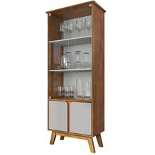 Cristaleira 4 Portas Madri 180x70 Cm Bechara Naturalle Off White