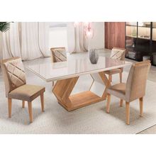 Mesa Alvorada 180 Tp 4 Cadeiras  E Imbuia E Off