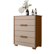 Comoda 4 Gavetas Dhara 86 Cm Moval Carvalho Fendi