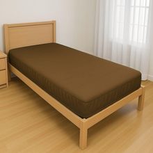 Capa Protetora Impermeável Hospitalar P/ Colchão Lençol Elástico Solteiro 88x188x20cm - Marrom