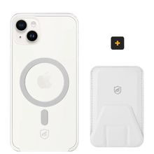 Kit Magsafe - Capa Case Capinha E Carteira Com Kickstand Para Iphone 14 Plus - Gshield